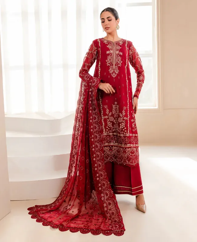 Xenia Formals Ready To Wear Dresses Pink Raw Silk – view 1 – Poshaq