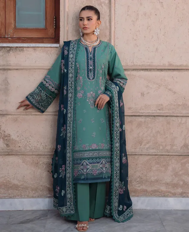 Xenia Formals Lawn Collection 24 Grey Chiffon – view 1 – Poshaq