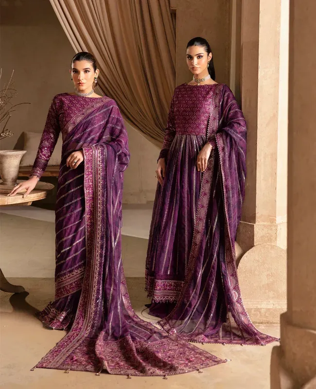 Xenia Formals Yesfir 24 Purple Raw Silk – view 1 – Poshaq