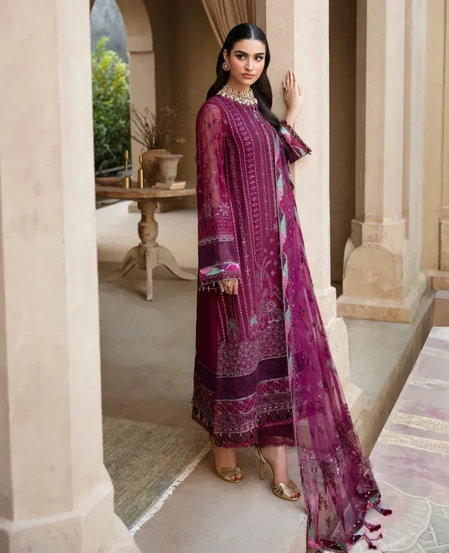 Xenia Formals Yesfir 24 Magenta Chiffon – view 1 – Poshaq