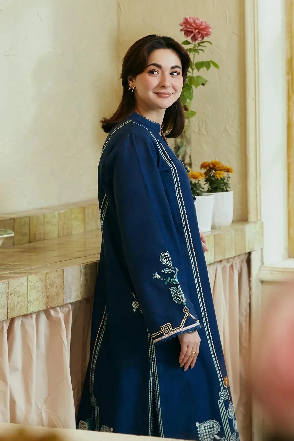 Zara Shahjahan Coco Lawn 24 Blue Jacquard – view 3 – Poshaq