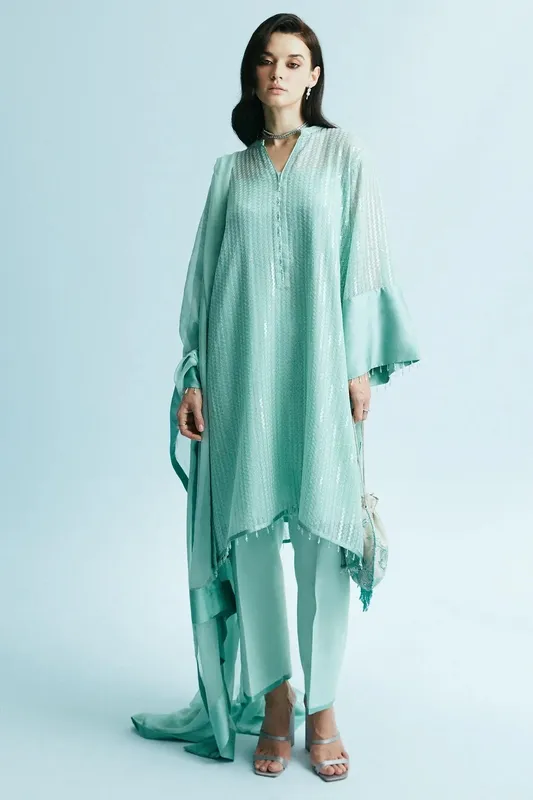 Zara Shahjahan Festive Eid 24 Georgette – view 1 – Poshaq