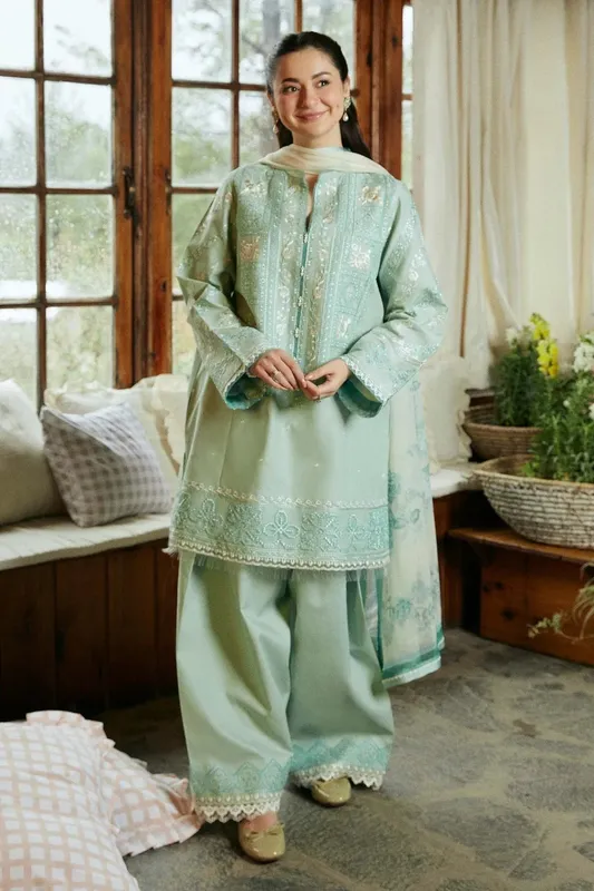 Zara Shahjahan Coco Lawn Vol 2 White Jacquard – view 1 – Poshaq