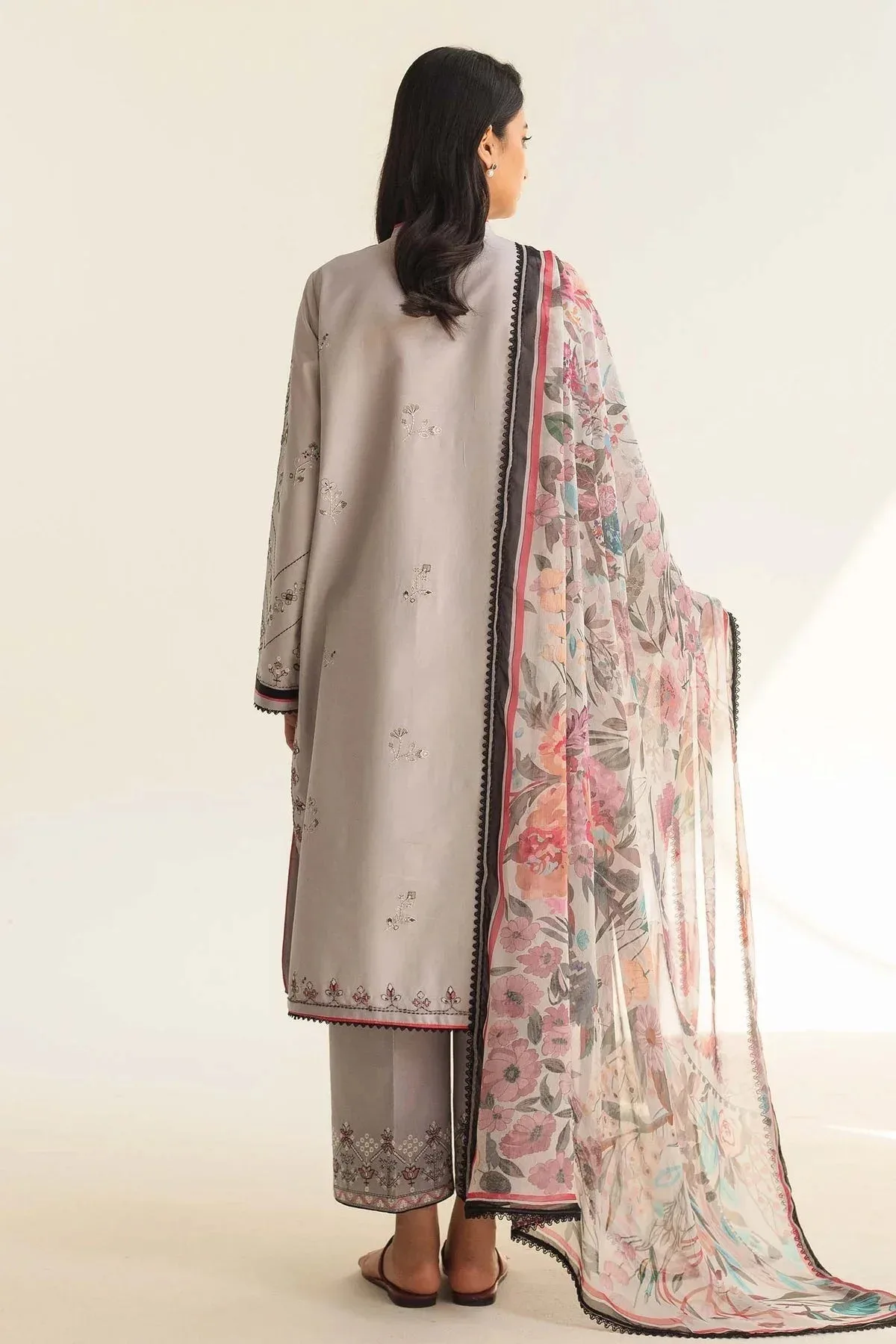 Zara Shahjahan Coco Lawn Vol 2 Pink Organza – view 2 – Poshaq