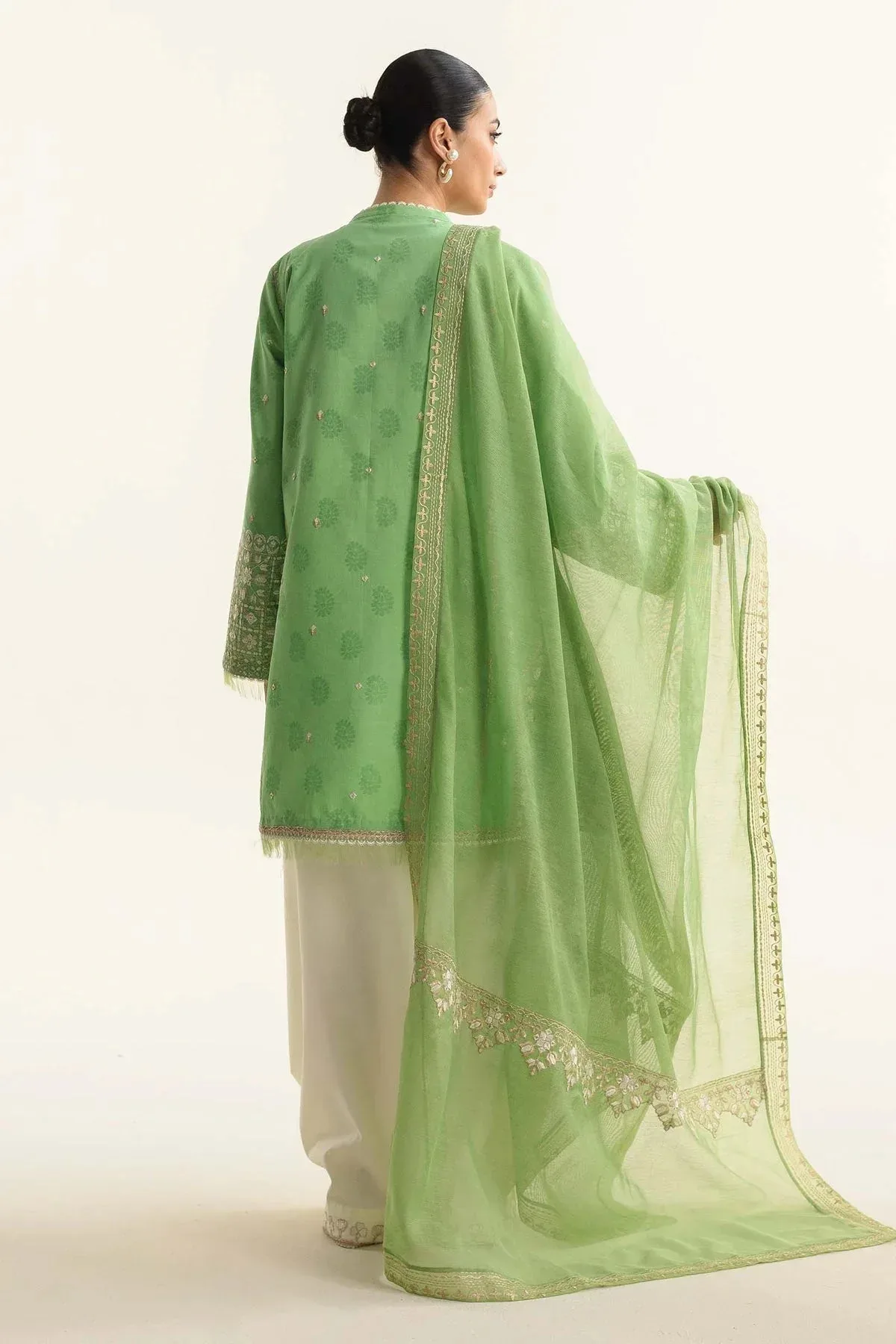 Zara Shahjahan Coco Lawn Vol 2 White Jacquard – view 2 – Poshaq