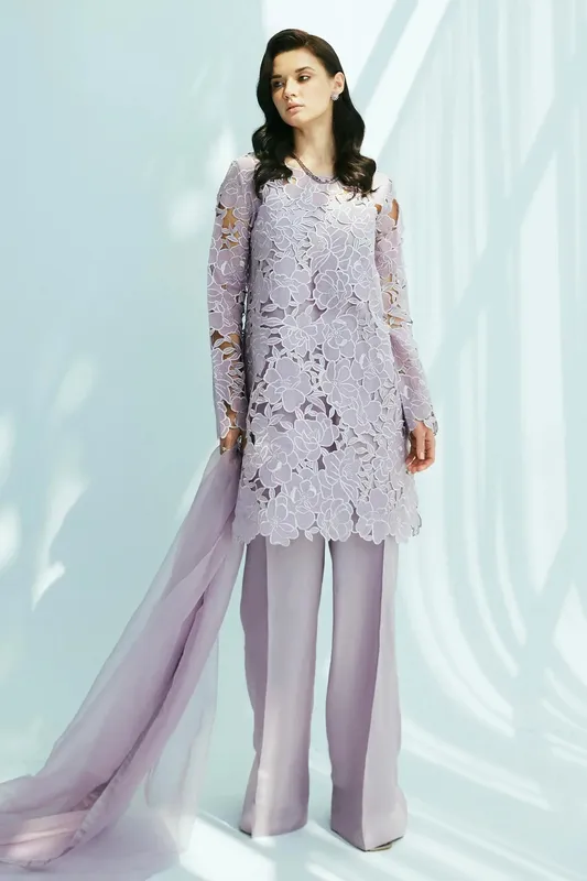 Zara Shahjahan Festive Collection Lilac Organza – view 1 – Poshaq