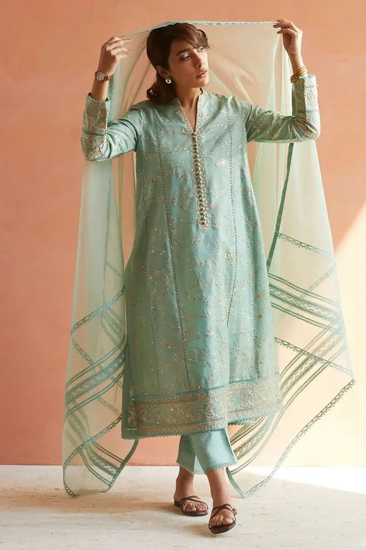 Zara Shahjahan Festive Collection Raw Silk – view 1 – Poshaq