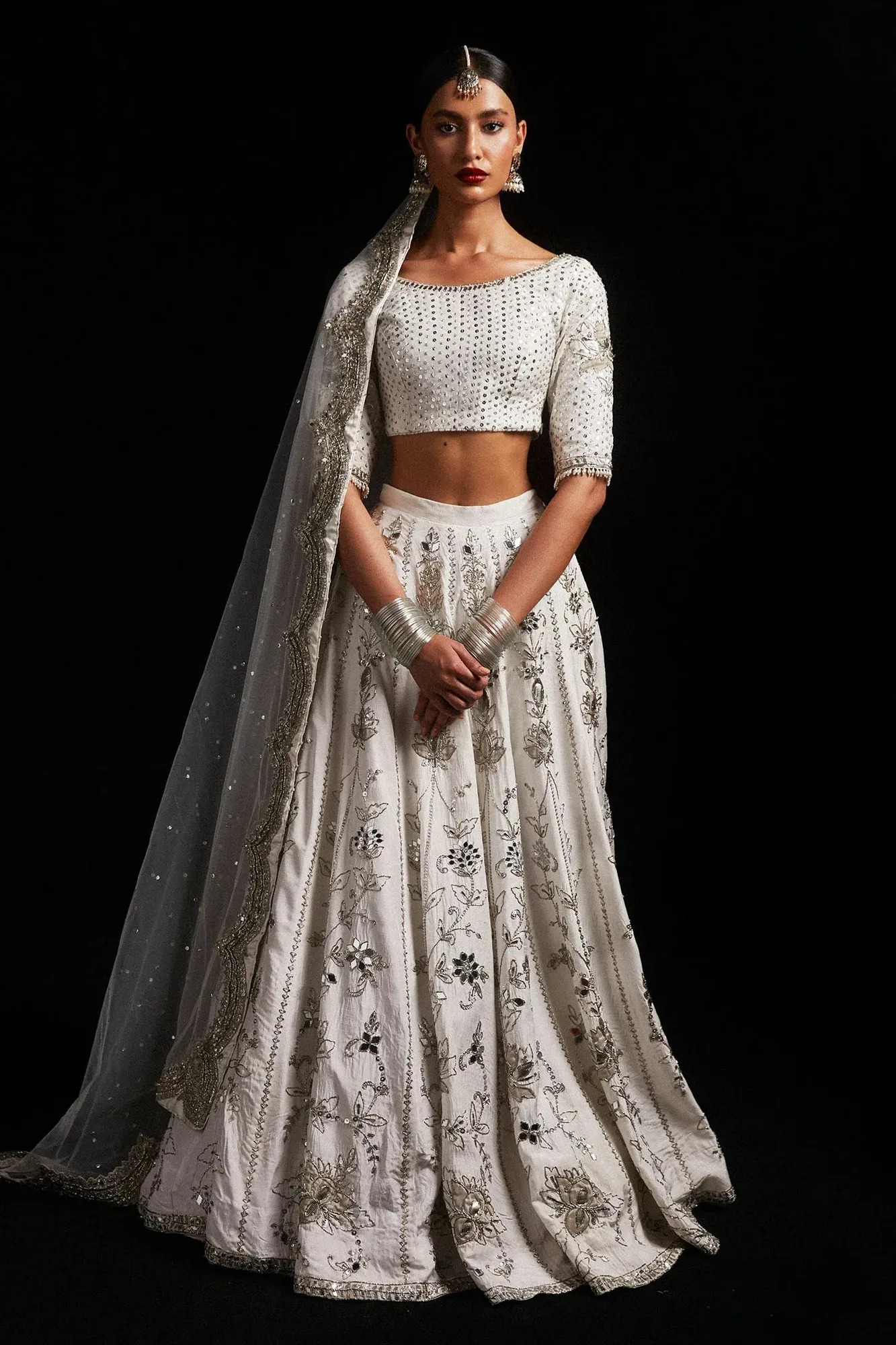 Zara Shahjahan Chandni Raat Formals 2024 Ivory Silk – view 1 – Poshaq