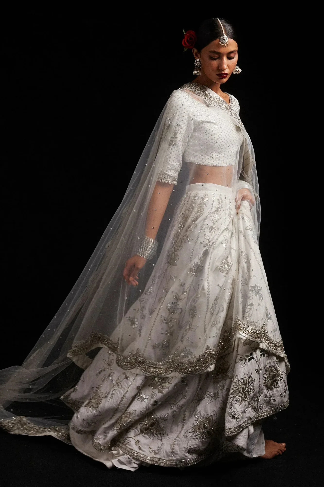 Zara Shahjahan Chandni Raat Formals 2024 Ivory Silk – view 2 – Poshaq