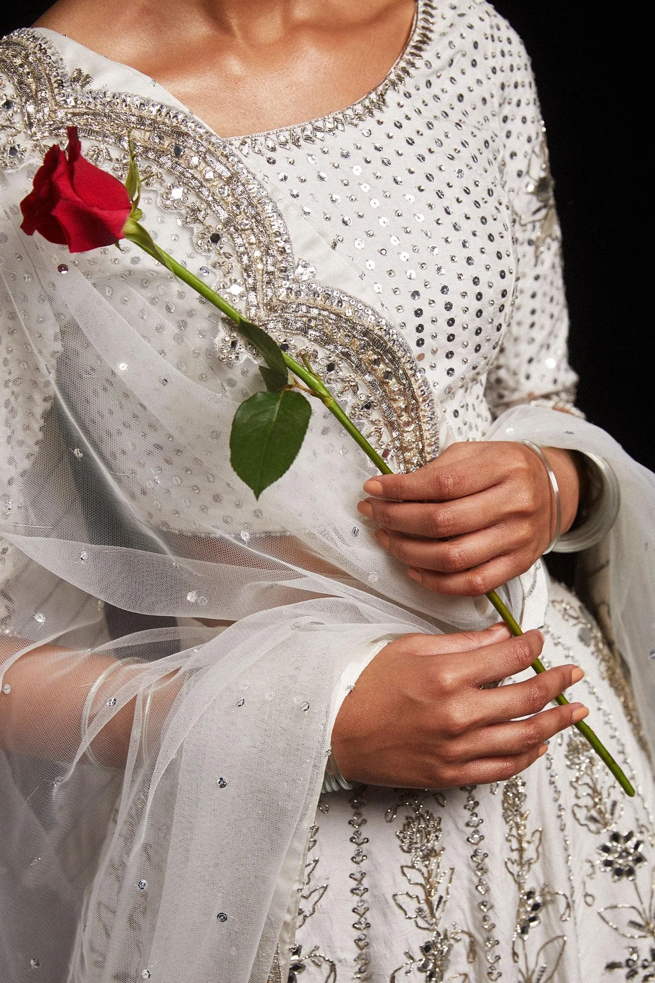 Zara Shahjahan Chandni Raat Formals 2024 Ivory Silk – view 3 – Poshaq