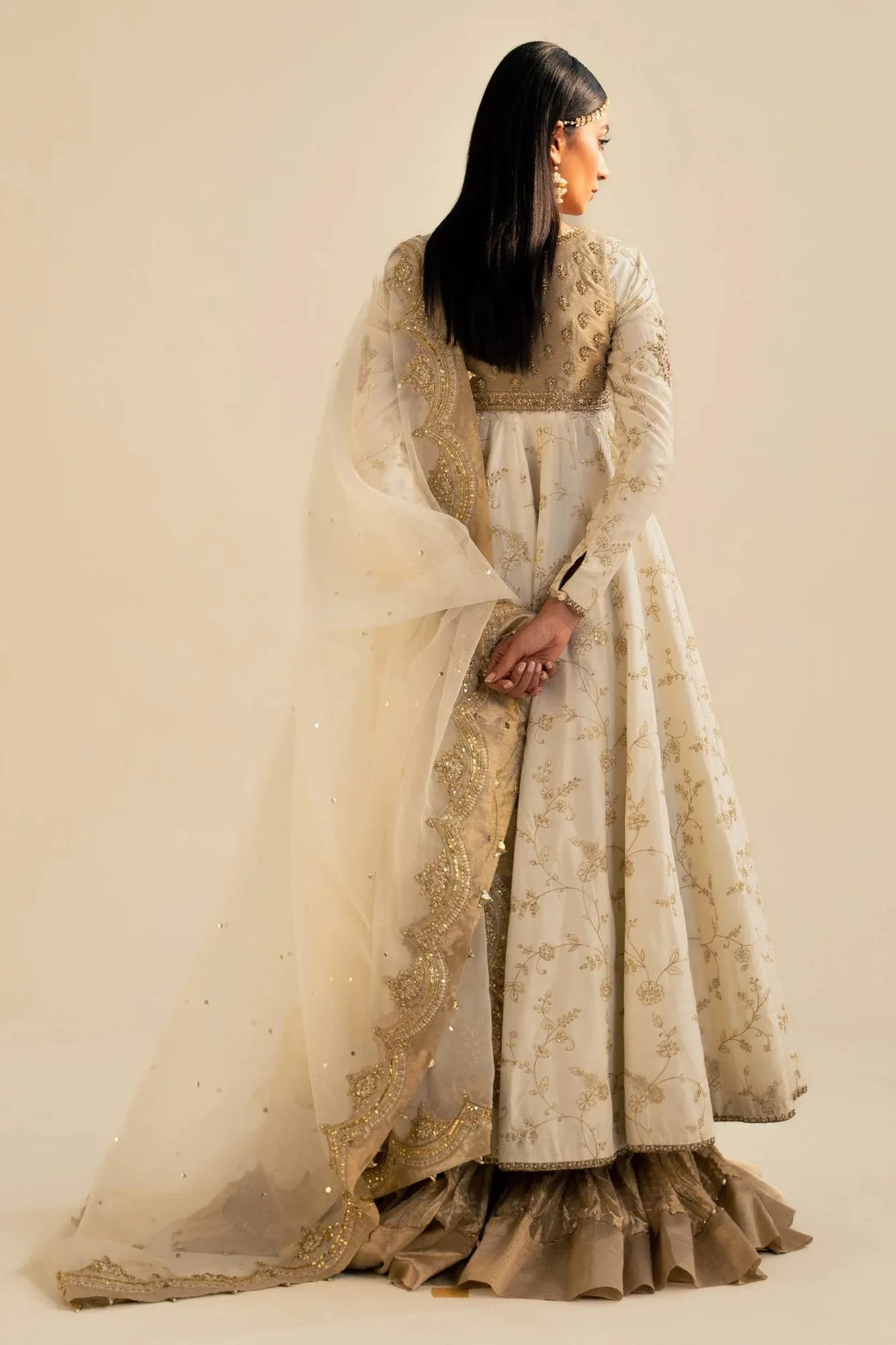 Zara Shahjahan Wedding Formals 2024 White Raw Silk – view 2 – Poshaq