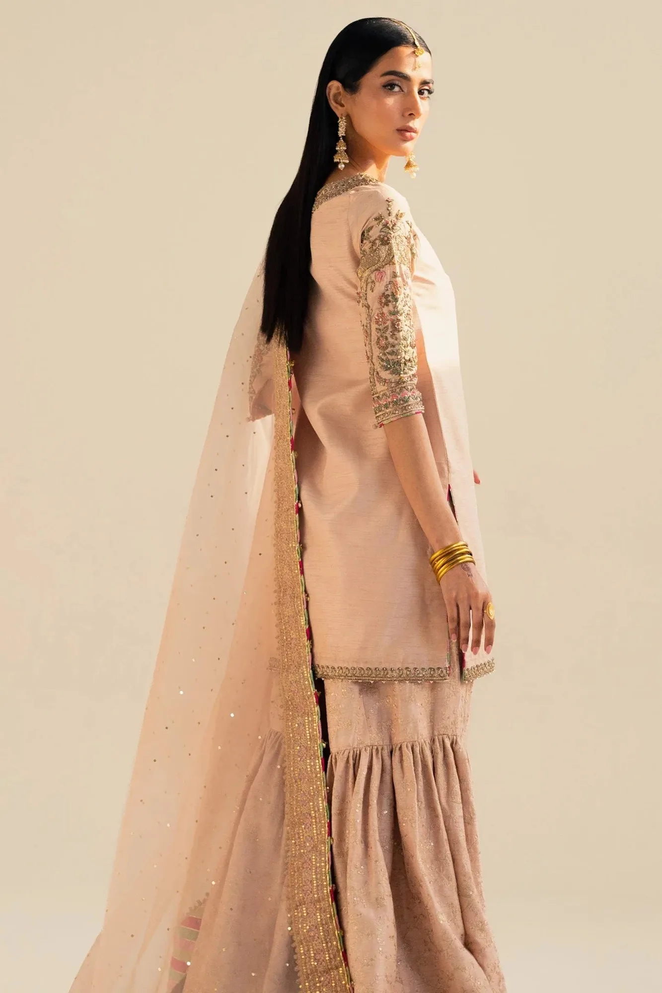 Zara Shahjahan Wedding Formals 2024 Pink Raw Silk – view 2 – Poshaq