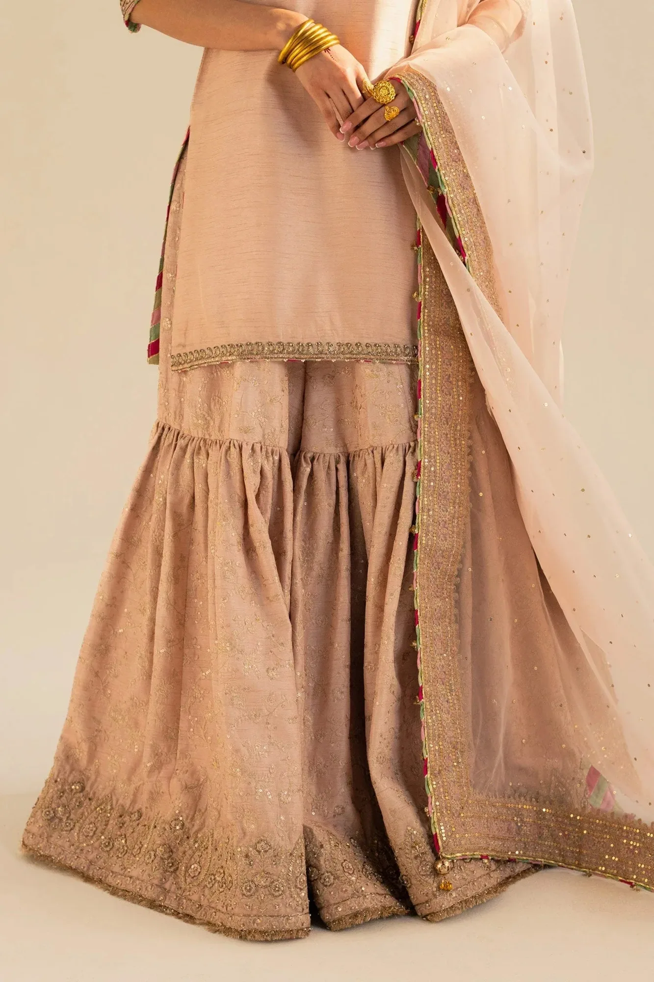 Zara Shahjahan Wedding Formals 2024 Pink Raw Silk – view 3 – Poshaq