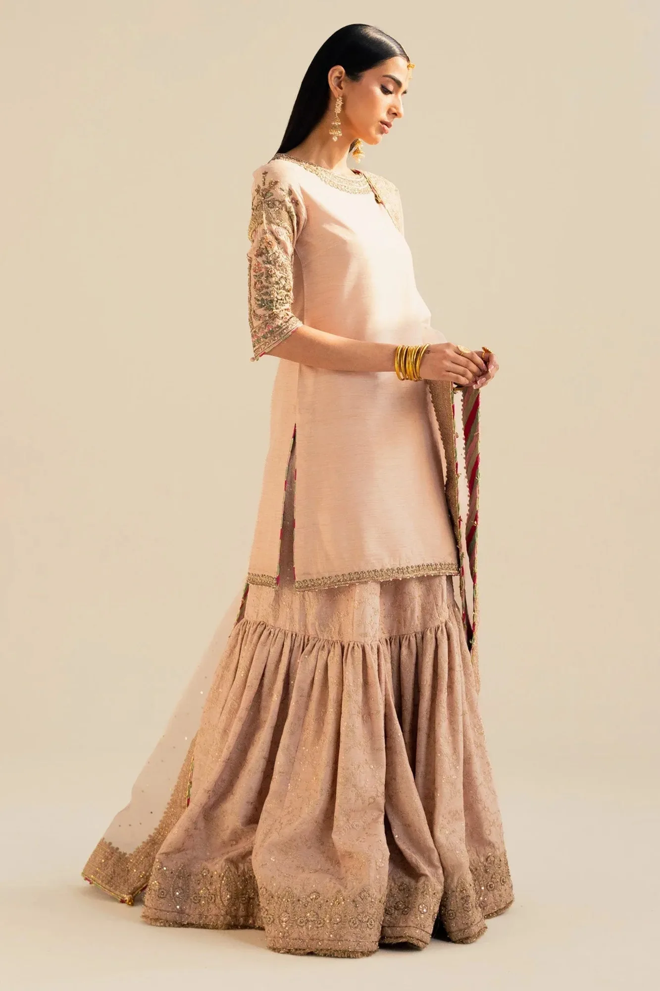 Zara Shahjahan Wedding Formals 2024 Pink Raw Silk – view 5 – Poshaq
