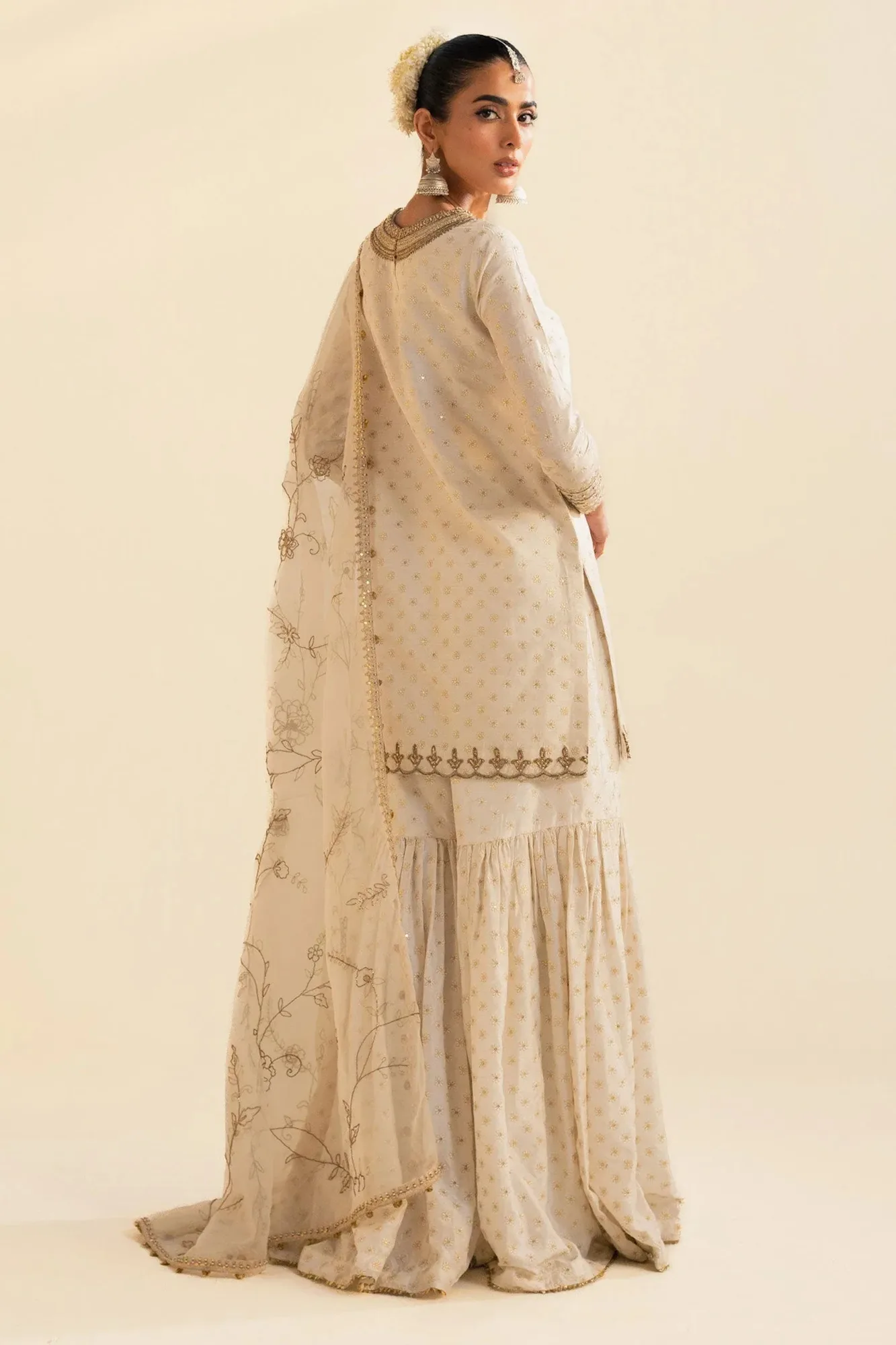 Zara Shahjahan Wedding Formals 2024 White Raw Silk – view 2 – Poshaq