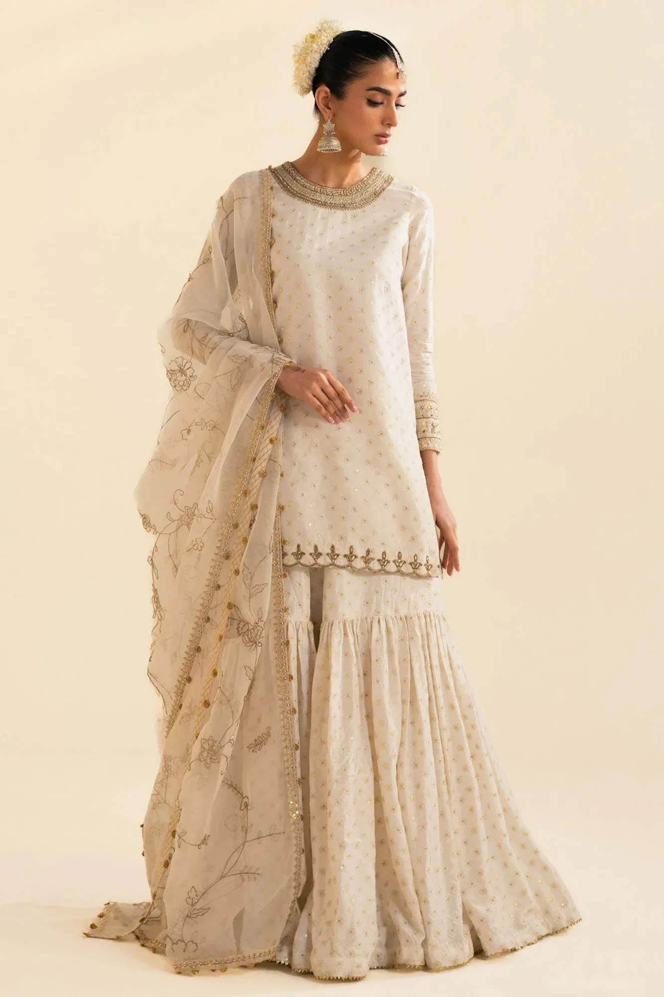 Zara Shahjahan Wedding Formals 2024 White Raw Silk – view 6 – Poshaq