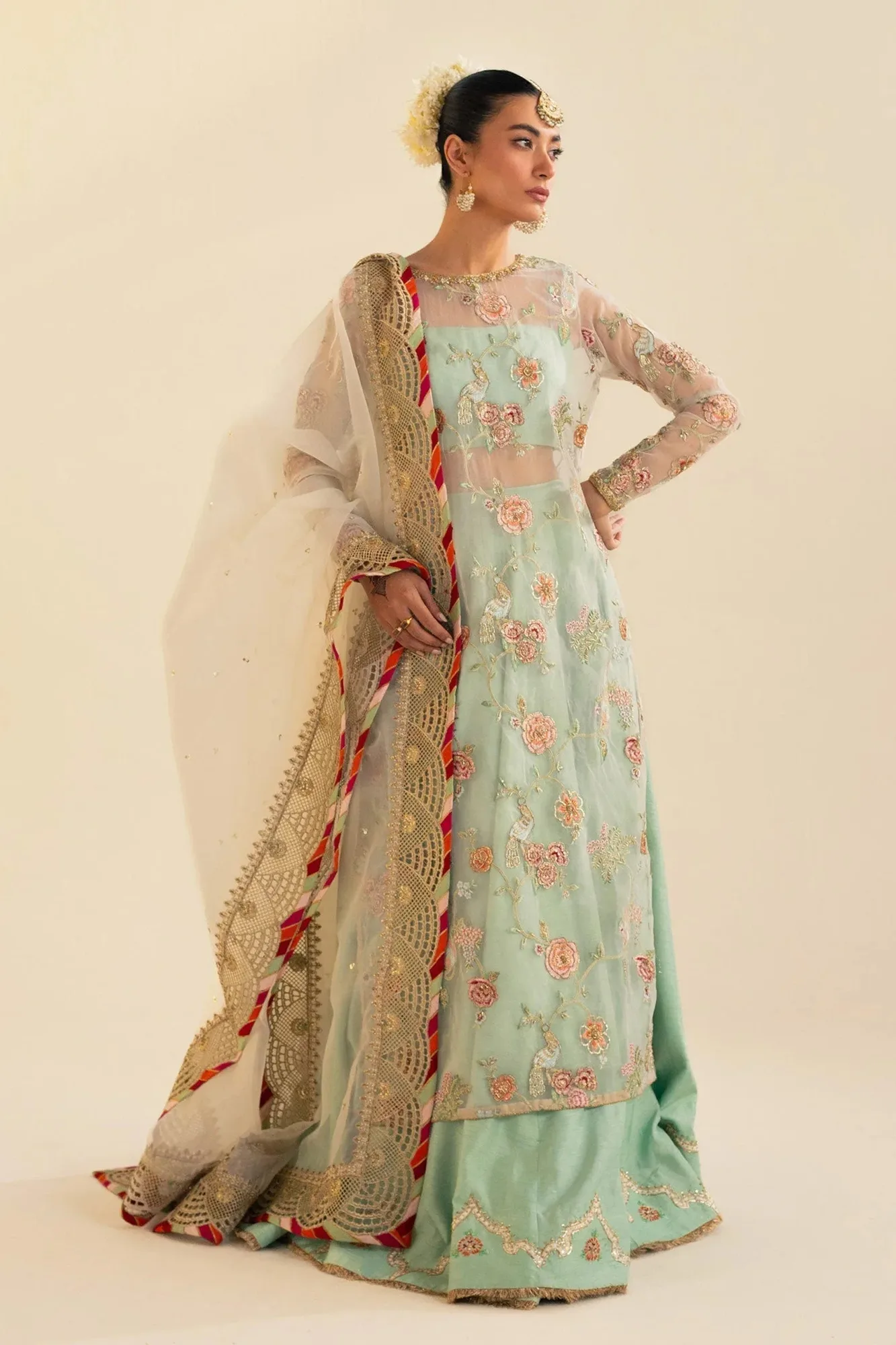 Zara Shahjahan Wedding Formals 2024 White Raw Silk – view 1 – Poshaq