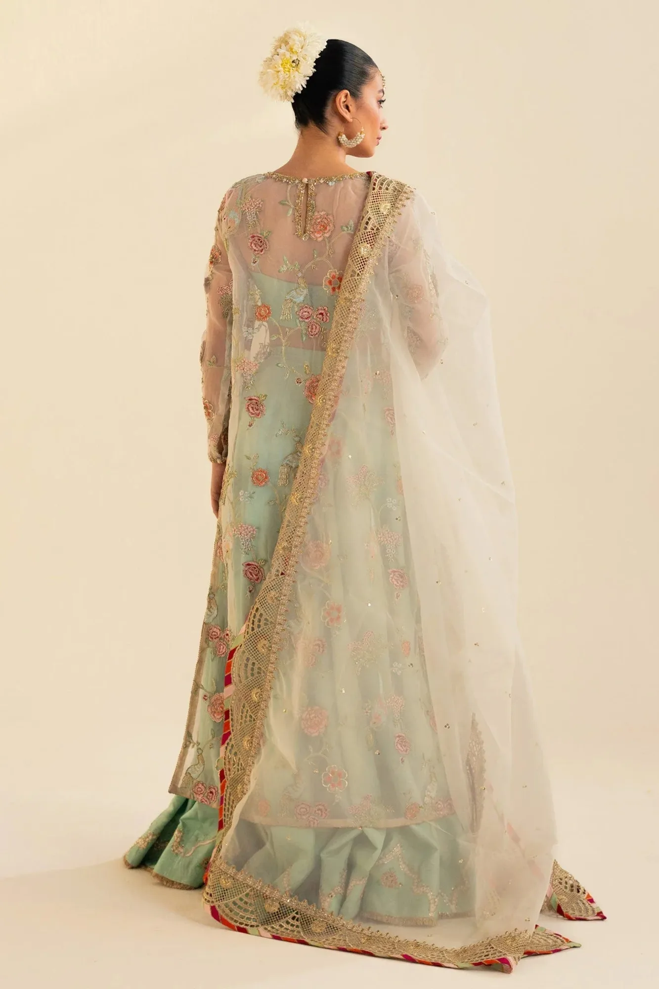 Zara Shahjahan Wedding Formals 2024 White Raw Silk – view 2 – Poshaq