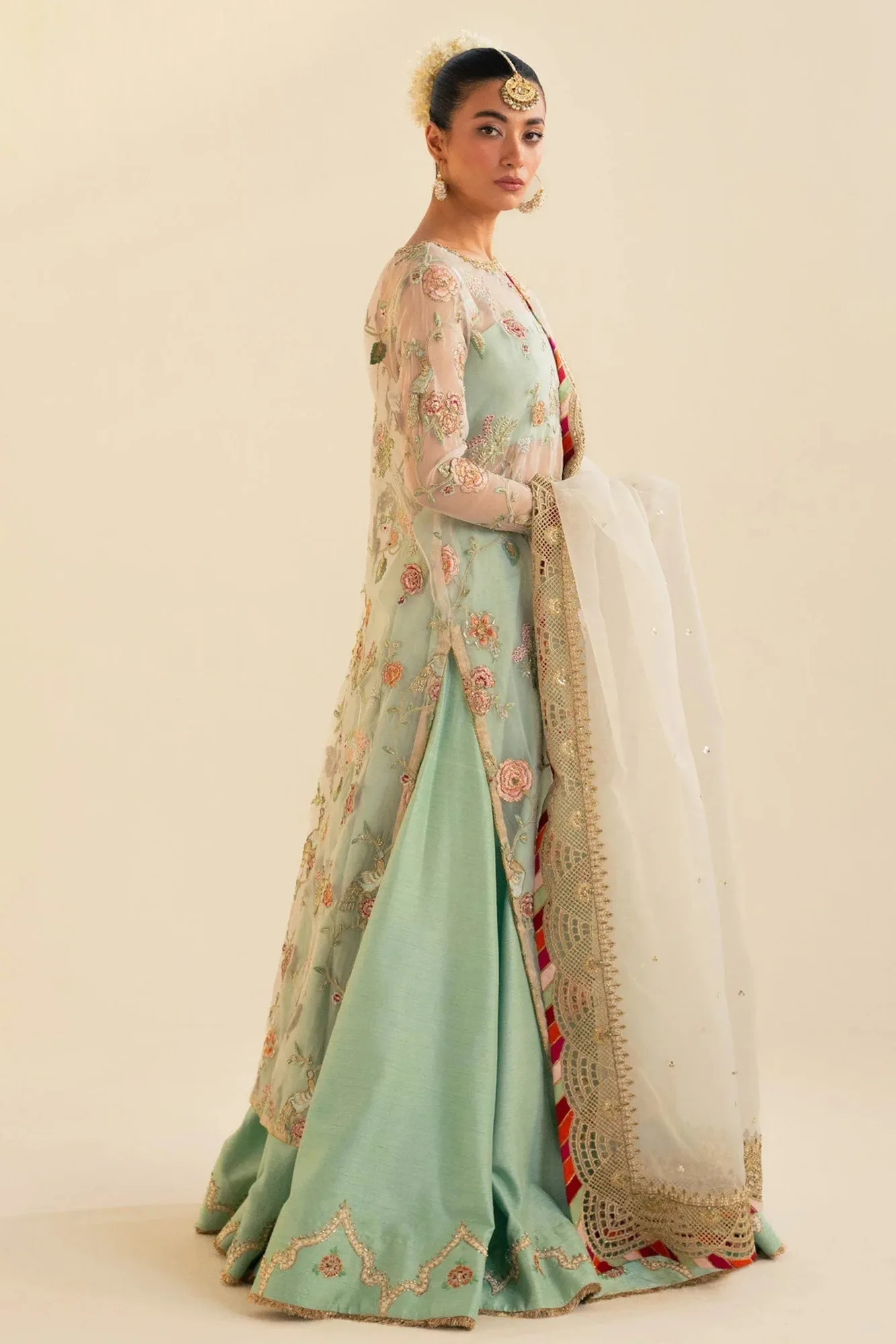Zara Shahjahan Wedding Formals 2024 White Raw Silk – view 4 – Poshaq