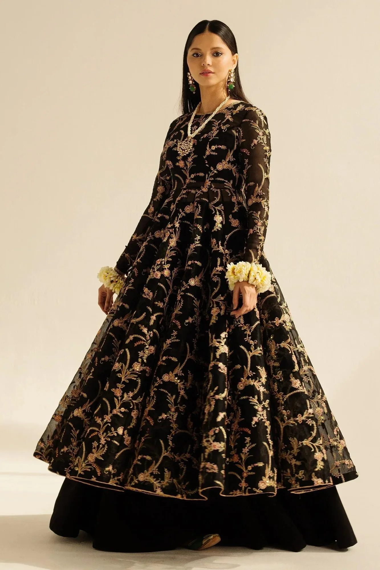 Zara Shahjahan Wedding Formals 2024 Black Organza – view 5 – Poshaq