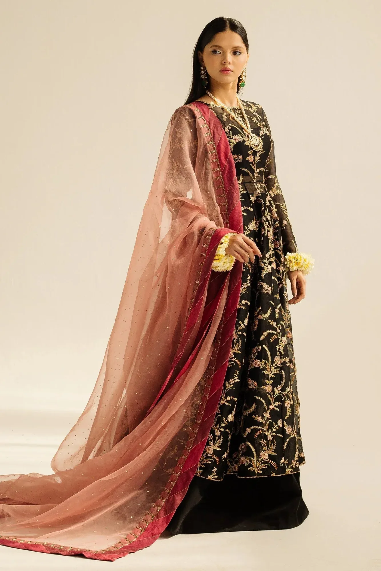 Zara Shahjahan Wedding Formals 2024 Black Organza – view 6 – Poshaq