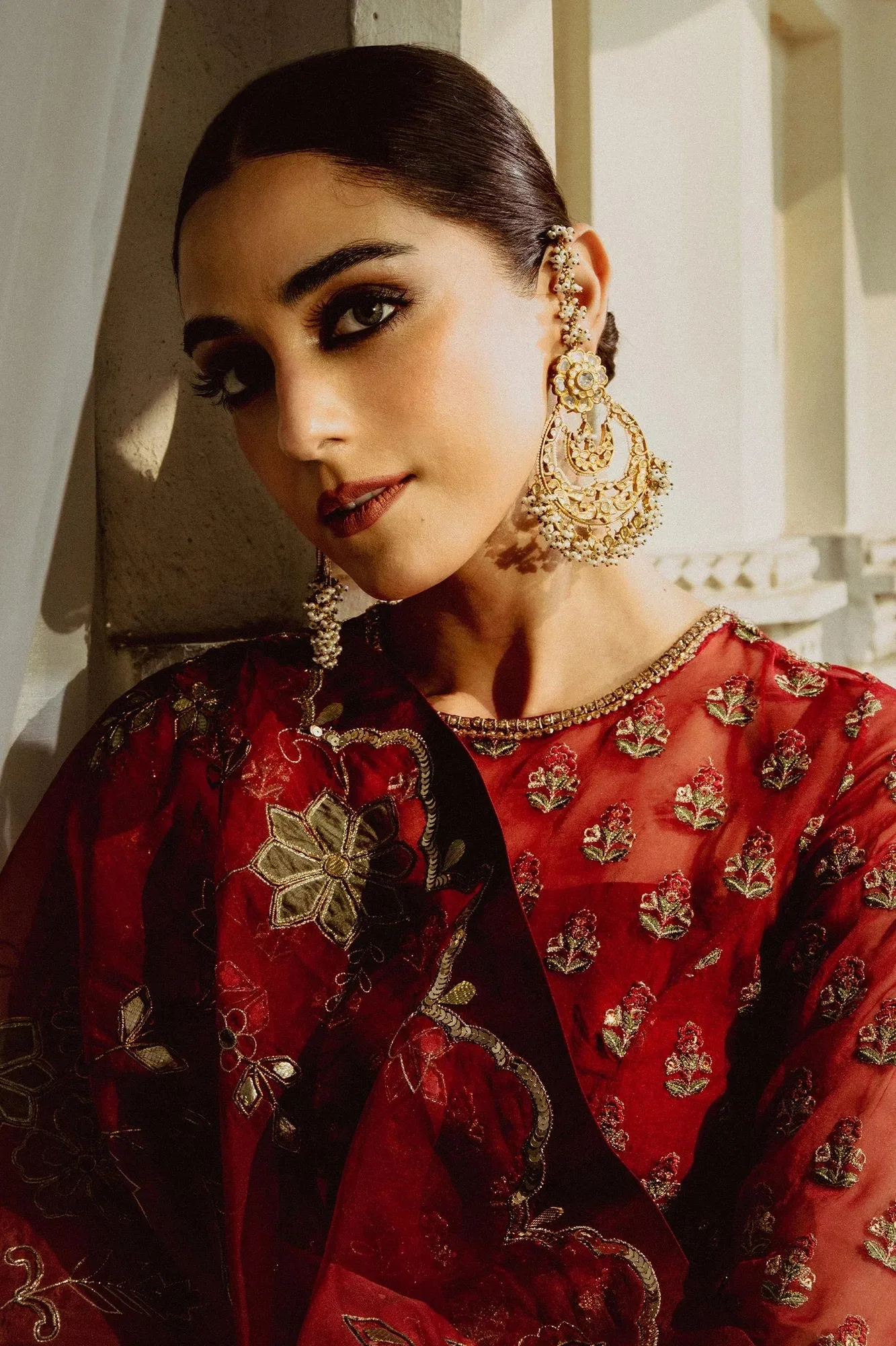 Zara Shahjahan Bridal 2024 Red Organza – view 3 – Poshaq