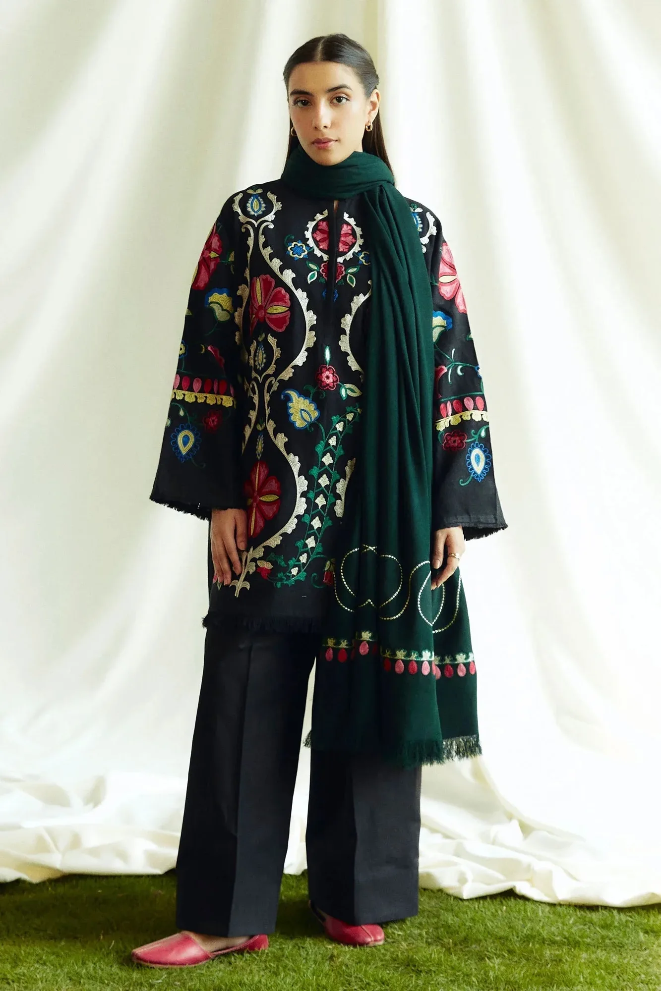 Zara Shahjahan Coco Winter 24 Khaddar – view 1 – Poshaq