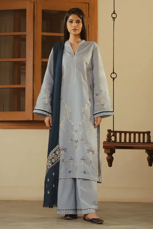 Zara Shahjahan Pret Wear Khaddar – view 1 – Poshaq