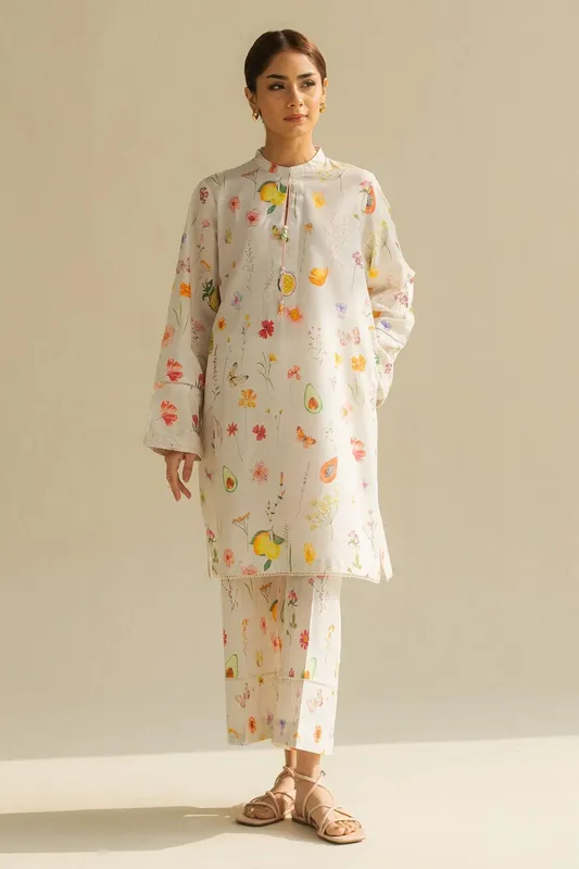 Zara Shahjahan Love Coco 2025 White – view 1 – Poshaq