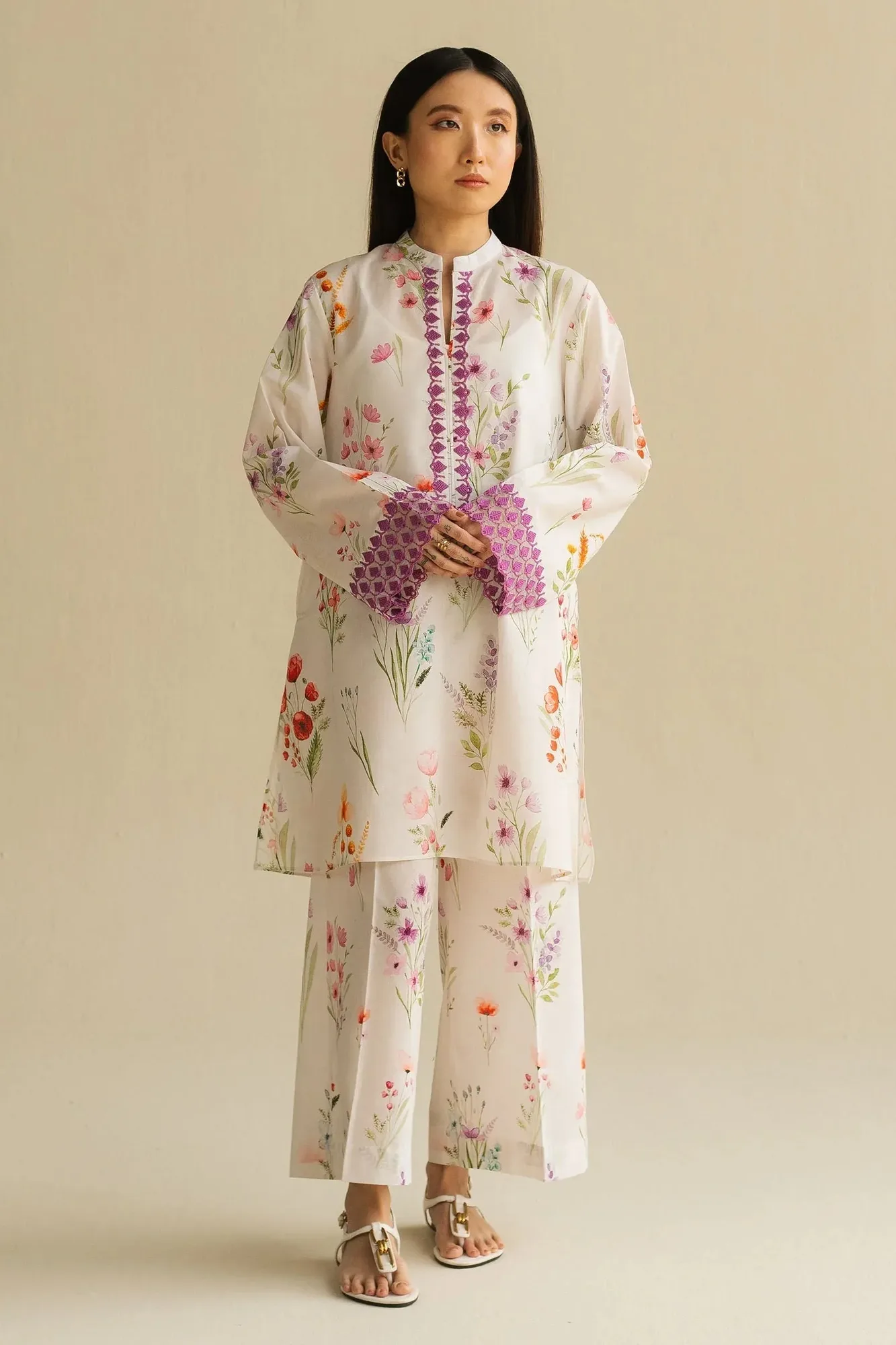 Zara Shahjahan Love Coco 2025 White – view 1 – Poshaq