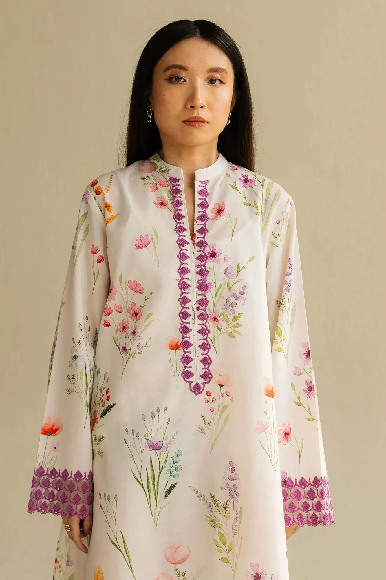 Zara Shahjahan Love Coco 2025 White – view 3 – Poshaq