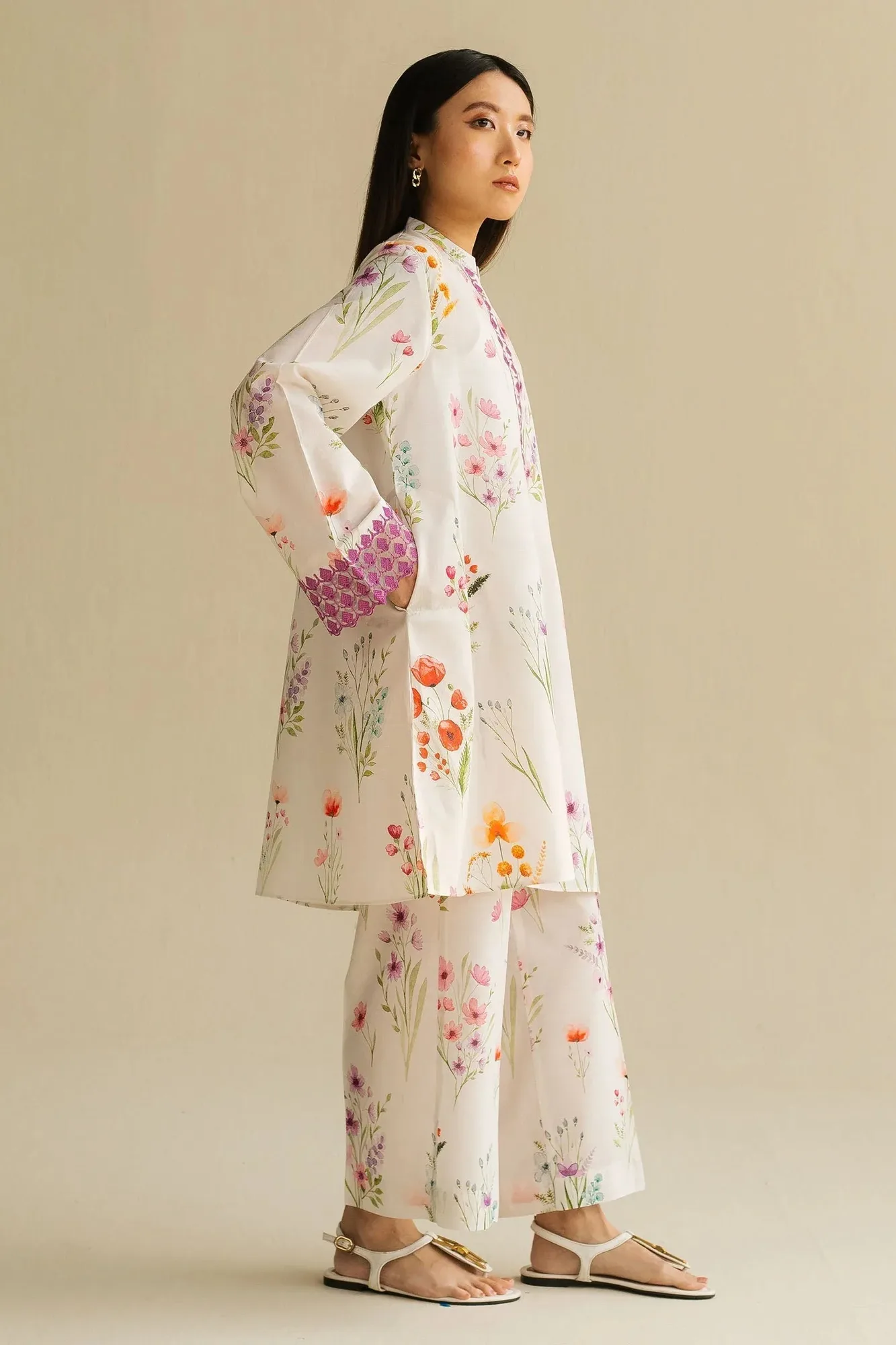 Zara Shahjahan Love Coco 2025 White – view 4 – Poshaq