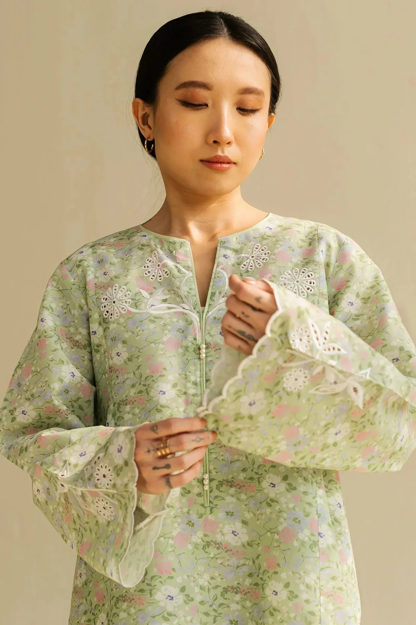 Zara Shahjahan Love Coco 2025 Green – view 3 – Poshaq
