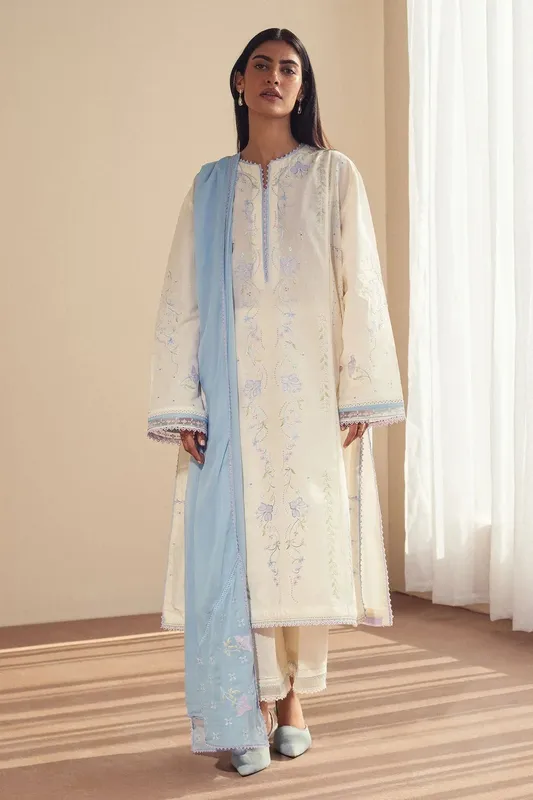 Zara Shahjahan Pret Wear Lavender – view 1 – Poshaq
