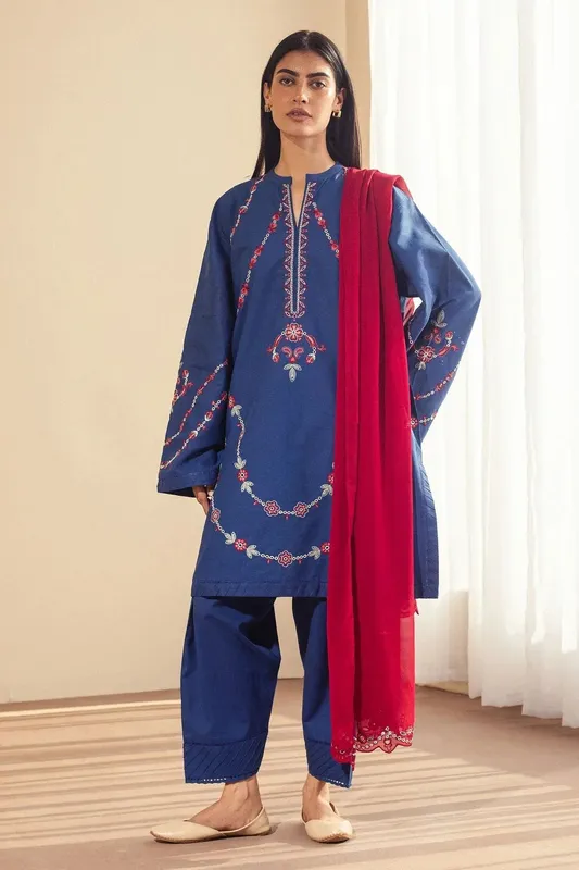 Zara Shahjahan Pret Wear Blue – view 1 – Poshaq