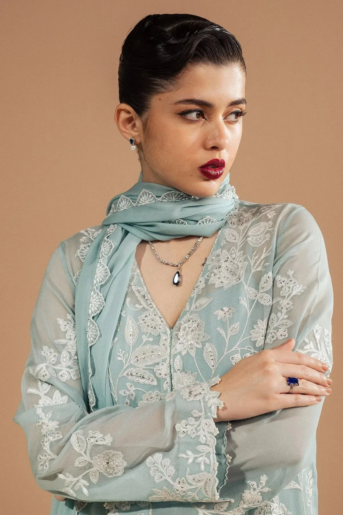 Zara Shahjahan Festive Wear 25 Georgette – view 3 – Poshaq