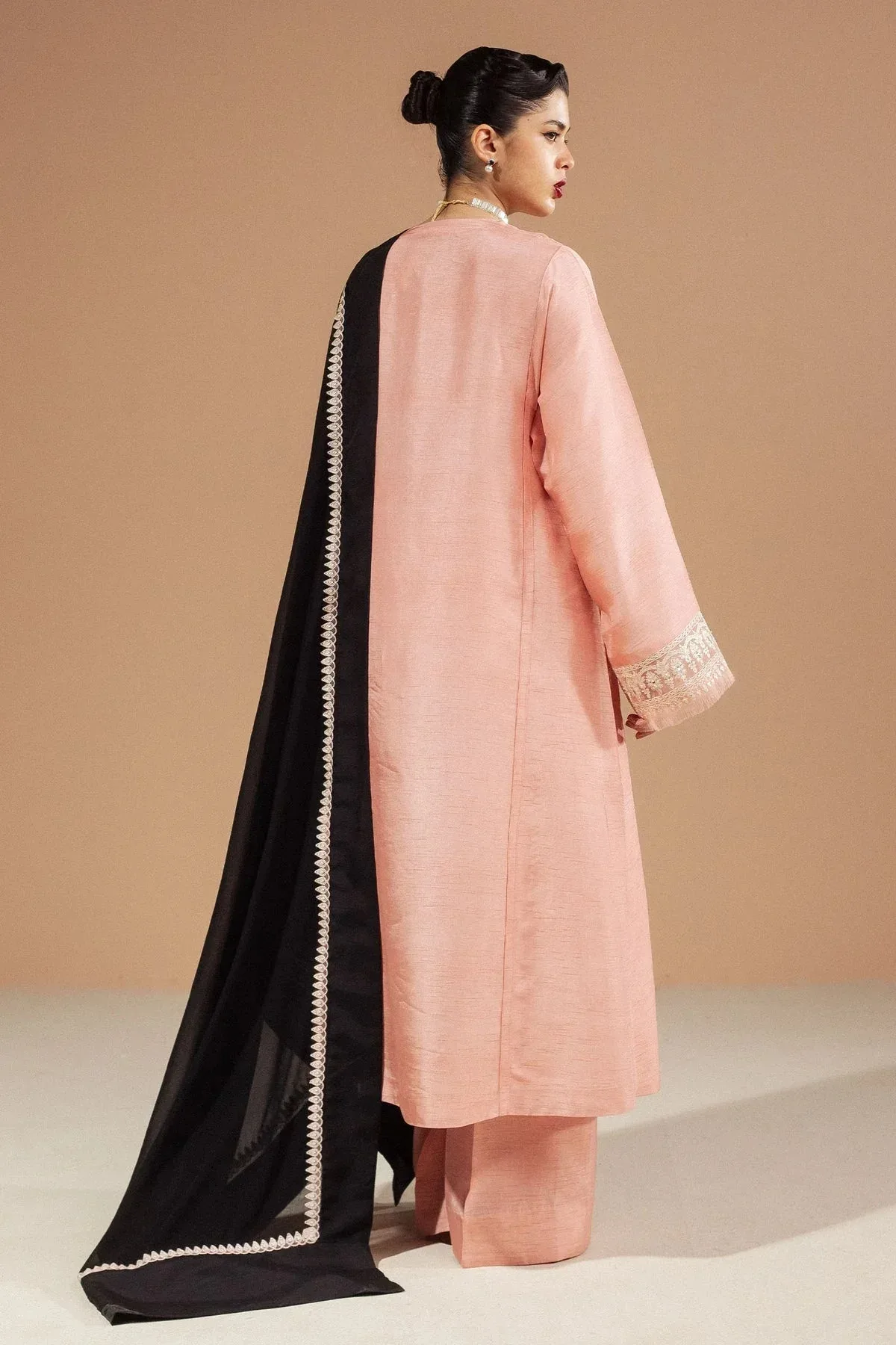 Zara Shahjahan Festive Wear 25 Black Georgette – view 2 – Poshaq