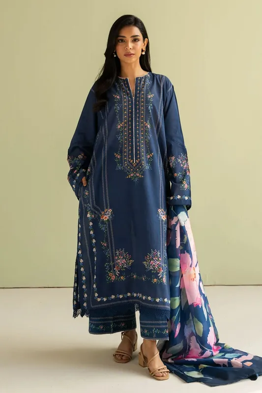 Zara Shahjahan Coco Prints 25 Cambric – view 1 – Poshaq