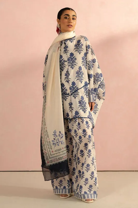 Zara Shahjahan Coco Prints 25 Cambric – view 1 – Poshaq