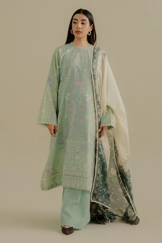 Zara Shahjahan Coco Lawn 25 Cambric – view 1 – Poshaq