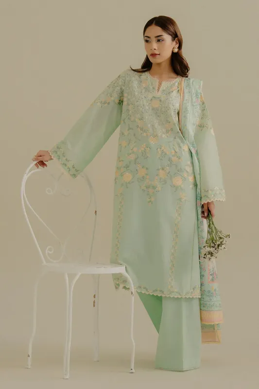 Zara Shahjahan Coco Lawn 25 Jacquard – view 1 – Poshaq