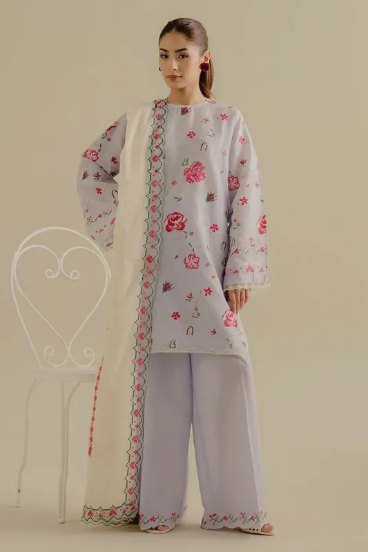 Zara Shahjahan Coco Lawn 25 Jacquard – view 1 – Poshaq