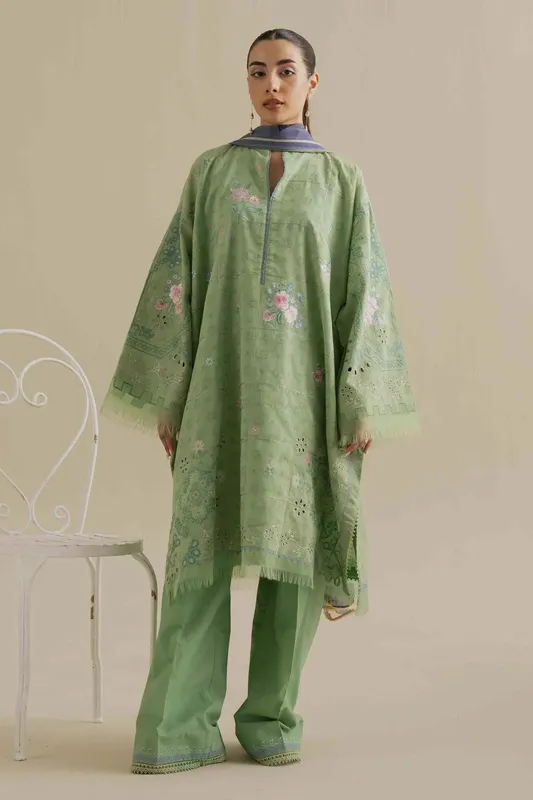 Zara Shahjahan Coco Lawn 25 Jacquard – view 1 – Poshaq