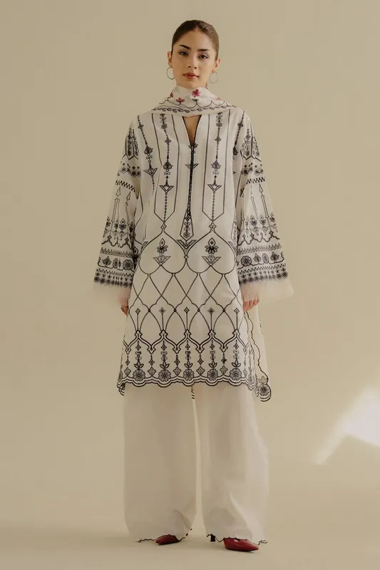 Zara Shahjahan Coco Lawn 25 Cambric – view 1 – Poshaq