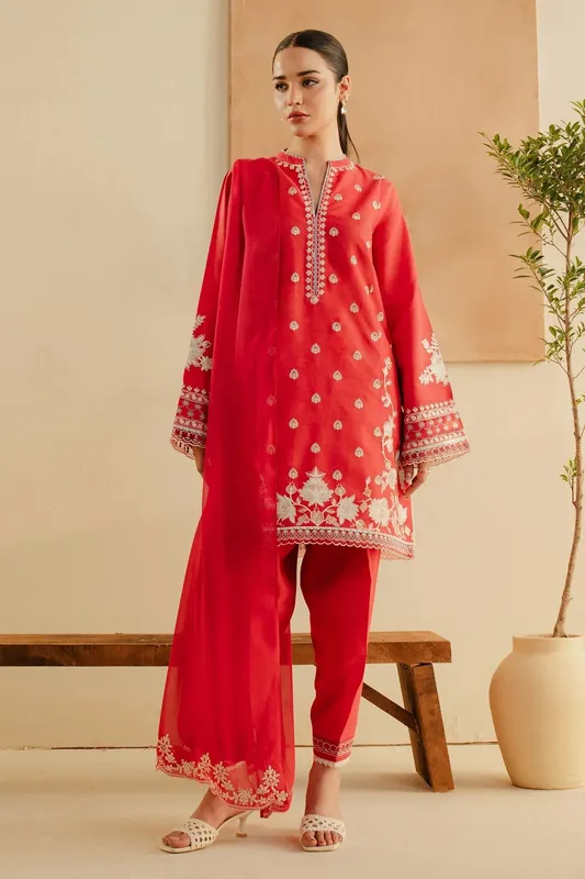 Zara Shahjahan Eid Pret 25 Ivory – view 1 – Poshaq