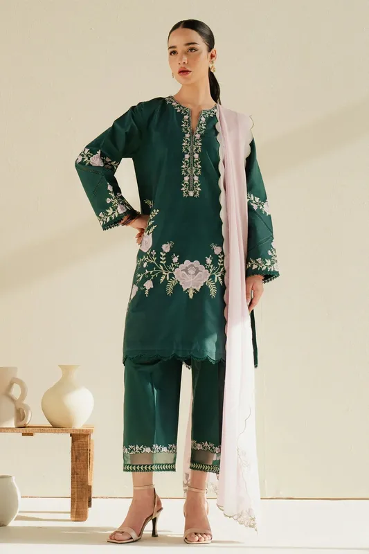 Zara Shahjahan Eid Pret 25 Green – view 1 – Poshaq
