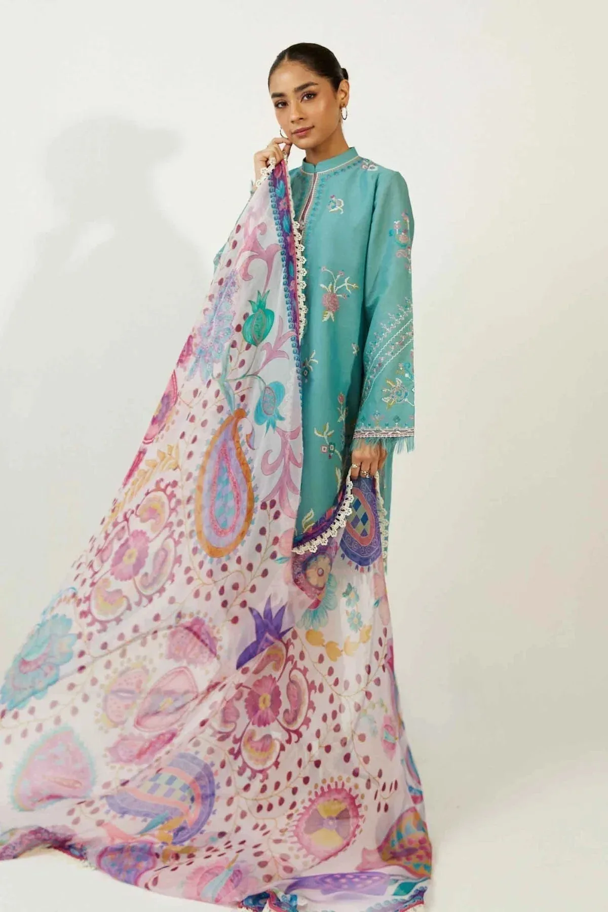 Zara Shahjahan Chiffon – view 4 – Poshaq