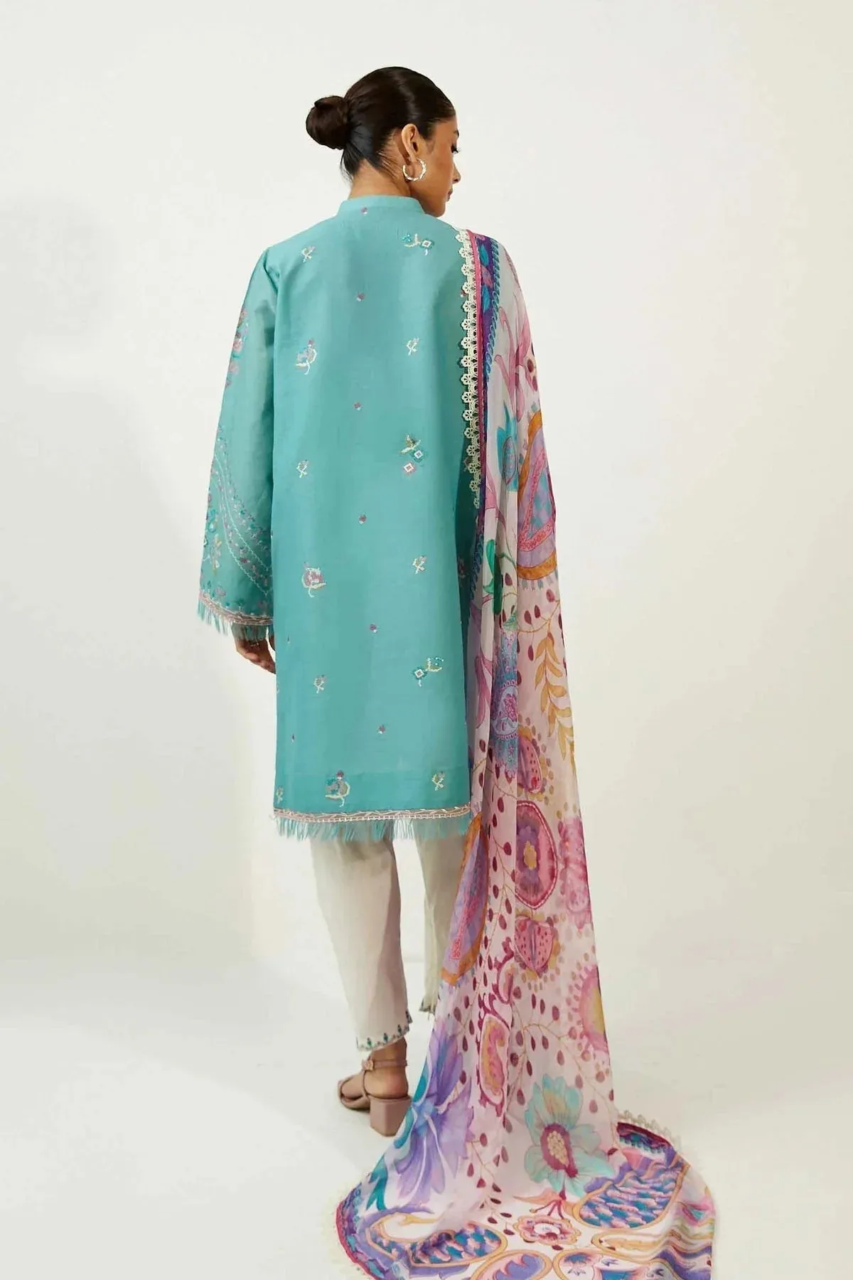 Zara Shahjahan Chiffon – view 6 – Poshaq