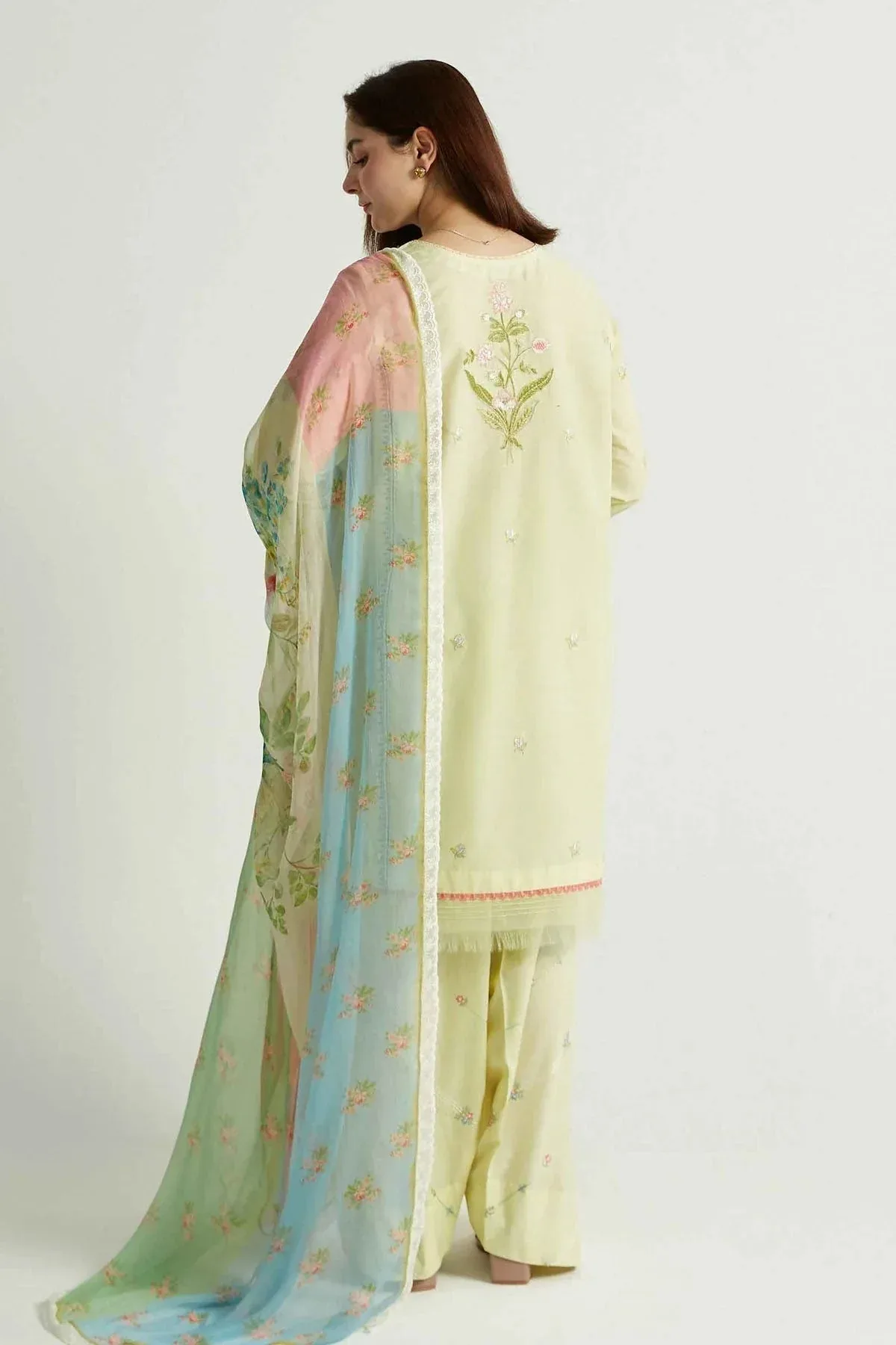 Zara Shahjahan Chiffon – view 4 – Poshaq