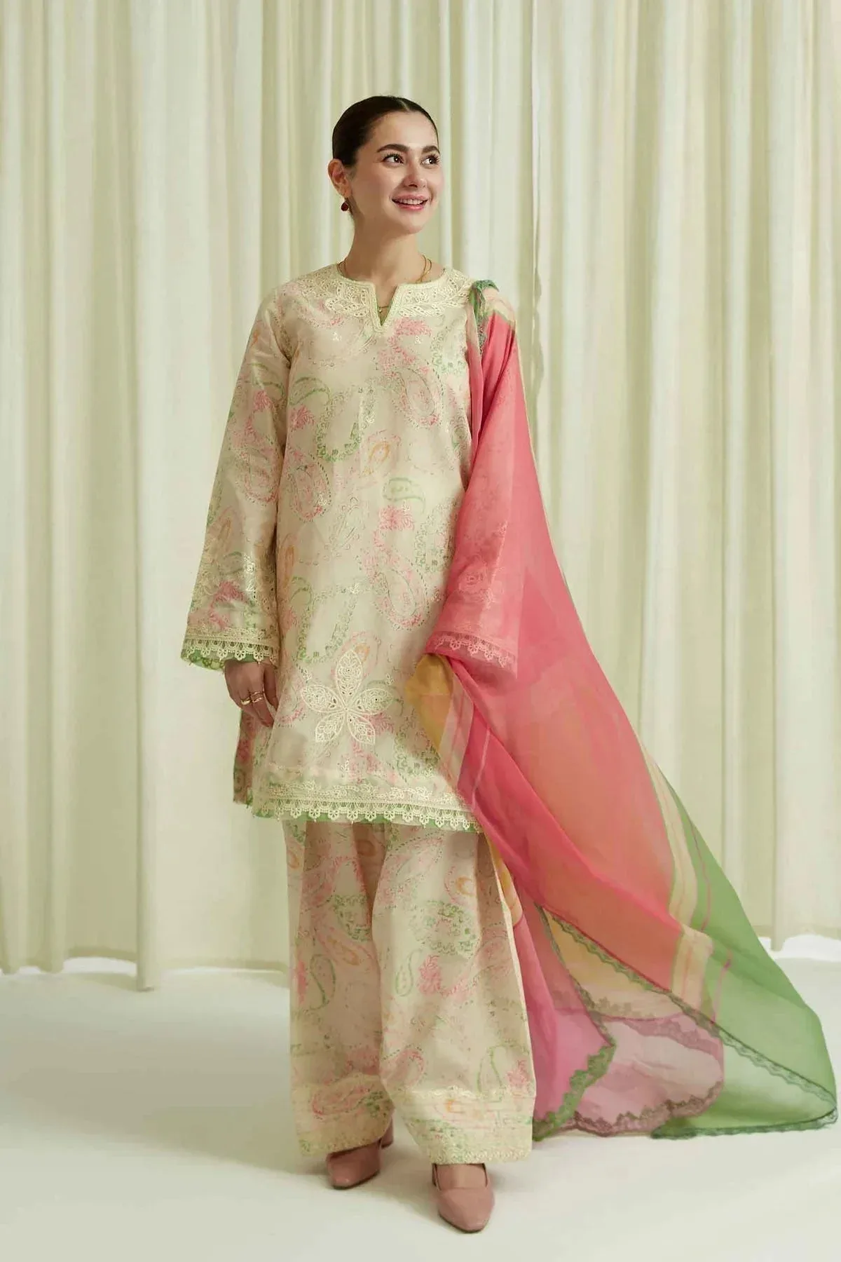 Zara Shahjahan Organza – view 1 – Poshaq